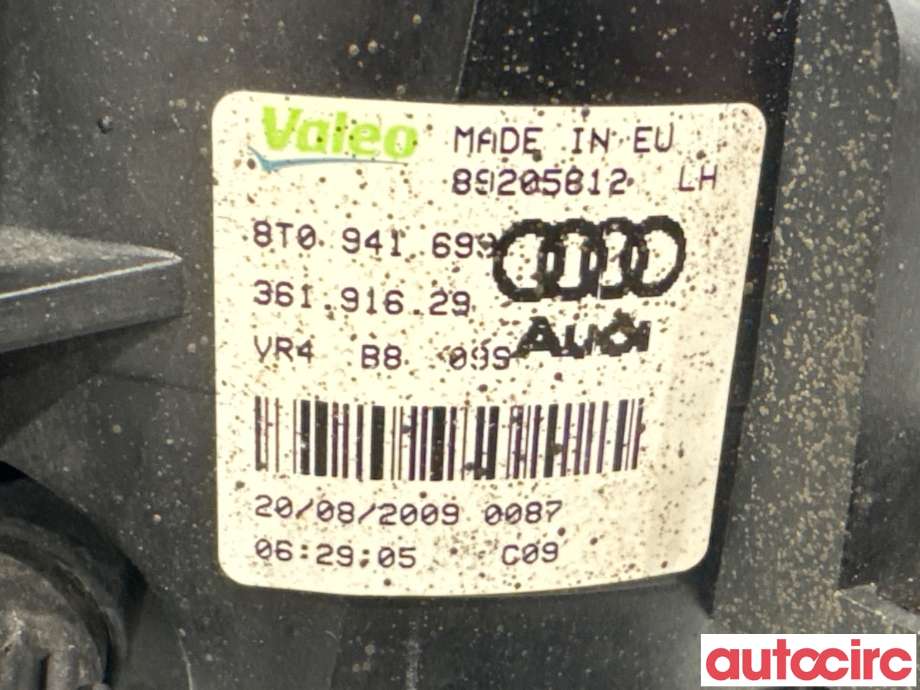 Tåkelykt venstre foran til Audi A5 2007-2016 (Type I) (AUDI|8T0941699|89205812|8T0941699E)