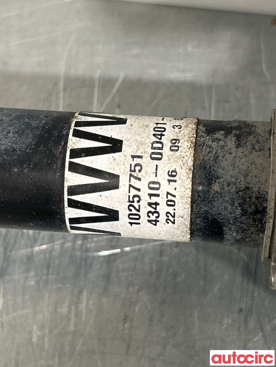 Drivaksel høyre foran, elbil til Toyota Yaris 2014-2020 (Type III, Fase 2) (TOYOTA|434100D401||43410-0D401)