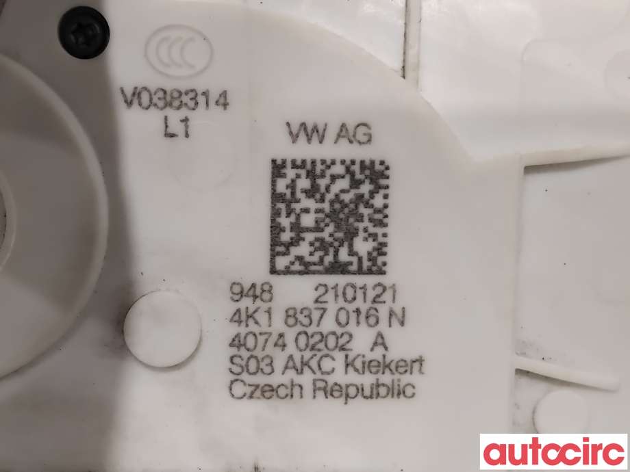Låsekasse høyre foran til VW ID.3 2020-->>  (VOLKSWAGEN|4K1837016N|40740202)