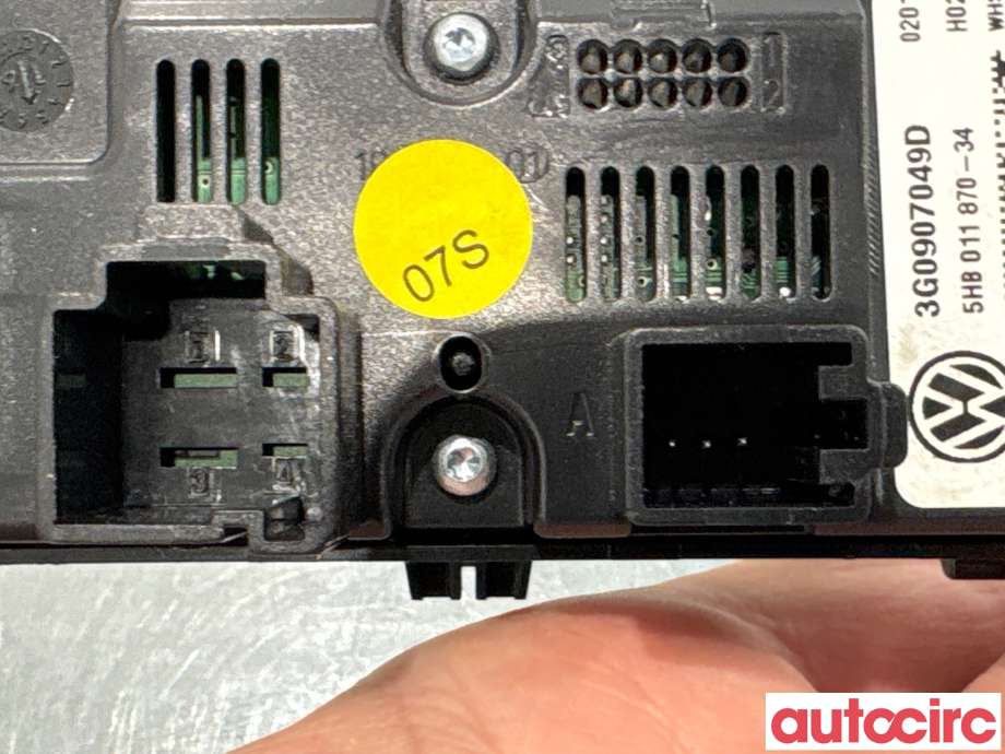 Varmeapparat betjening til VW Passat 2015-2019 (Fase 1) (B8) (B8) (VOLKSWAGEN|3G0907049D|5HB011870-34)