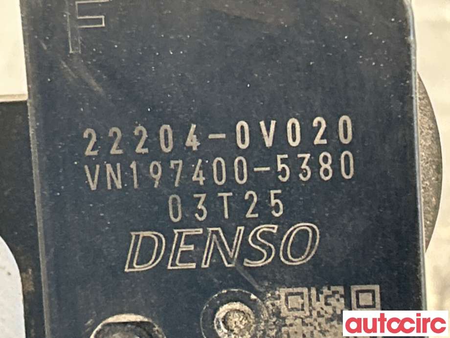 Luftmengde/luftmassemåler til Toyota Yaris 2014-2020 (Type III, Fase 2)  (TOYOTA|222040V020|VN197400-5380|22204-0V020)
