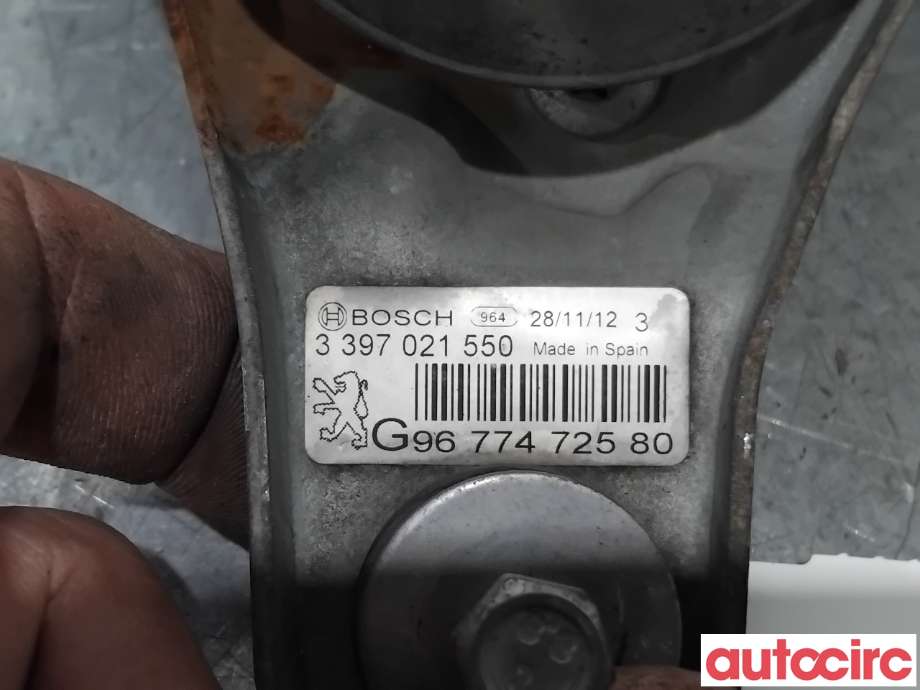 Viskermotor frontrute til Peugeot 508 2011-2014 (Type I, Fase 1)  (PEUGEOT|9677472580|1397220614|9816172780)