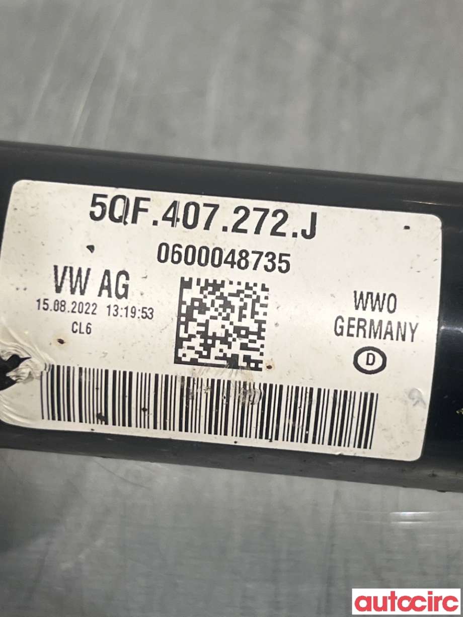 Drivaksel høyre foran til VW Caddy 2020-->> (Type IV)  (VOLKSWAGEN|5QF407272DE||5QF407272J)