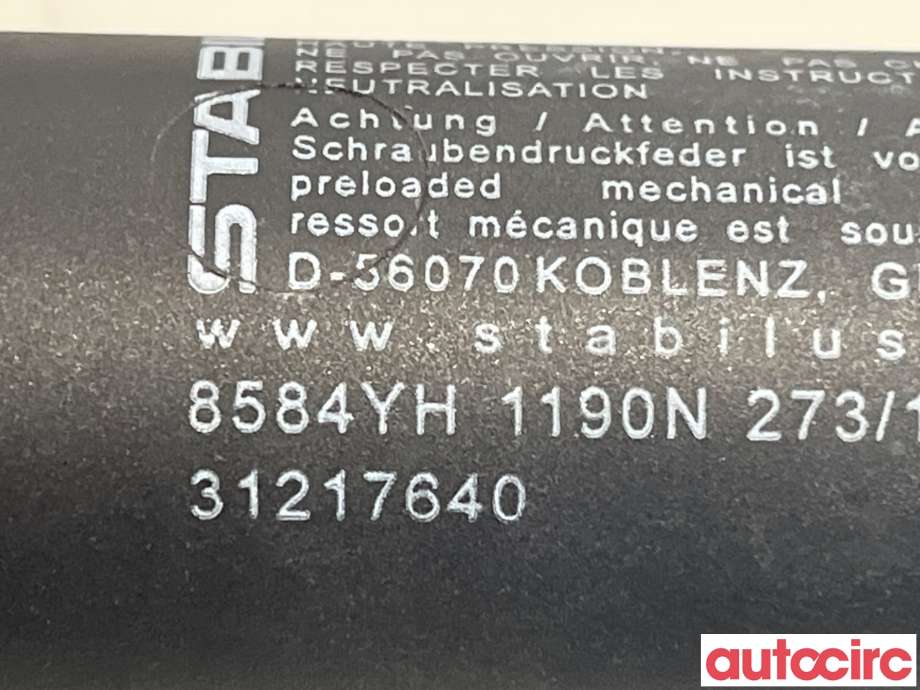 Baklukedemper til Volvo XC70 2014-2016 (Type II, Fase 2)  (VOLVO|31217640)