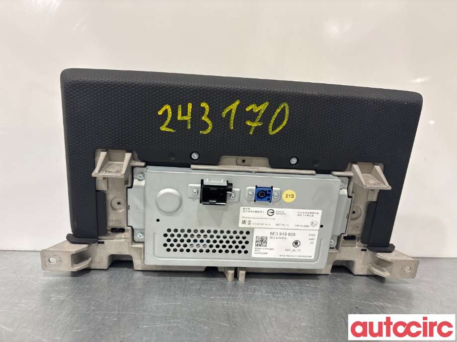 Multimedia display (MCU - Media Controller Unit) til Škoda Octavia 2020-->> (Type IV)  (SKODA|5E3919605|)