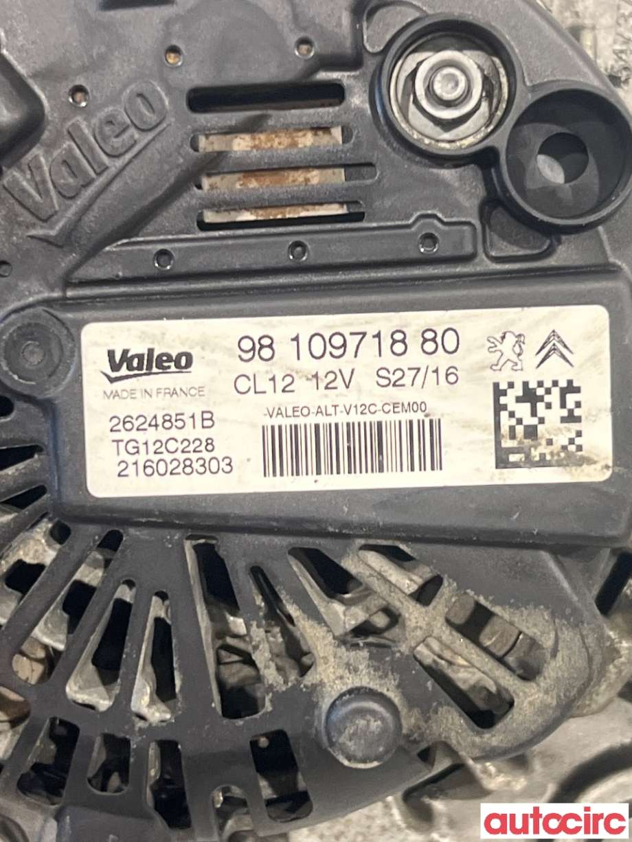 Dynamo til Citroën C4, Cactus 2014-2017 (Fase 1)  (CITROEN|1612380080||9810971880)