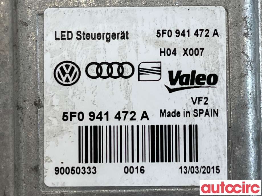 Styreenhet xenon/ballast til VW e-Golf 2014-2017 (Fase 1)  (VOLKSWAGEN|5F0941472A|900503330016)