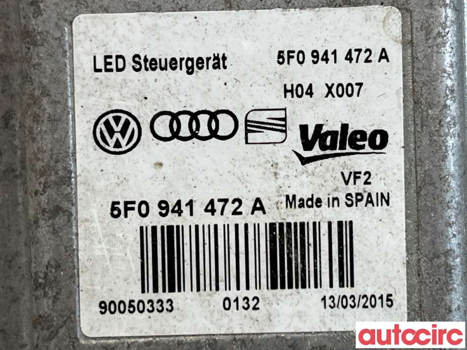 Styreenhet xenon/ballast til VW e-Golf 2014-2017 (Fase 1)  (VOLKSWAGEN|5F0941472A)