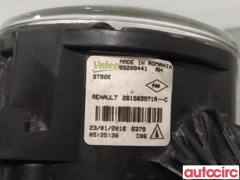 Tåkelykt høyre foran til Opel Vivaro B 2014-2019 (OPEL|93867965|89208441|261503971R)