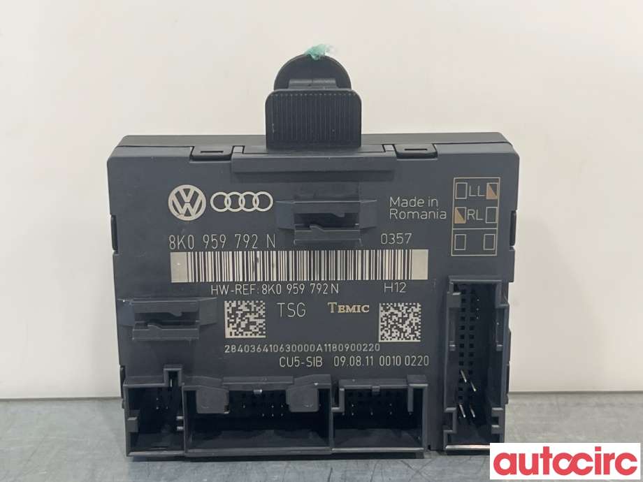 Styreenhet dør venstre foran til Audi A4, 2007-2014 (Type IV) (B8) (B8) (AUDI|8K0959792M)