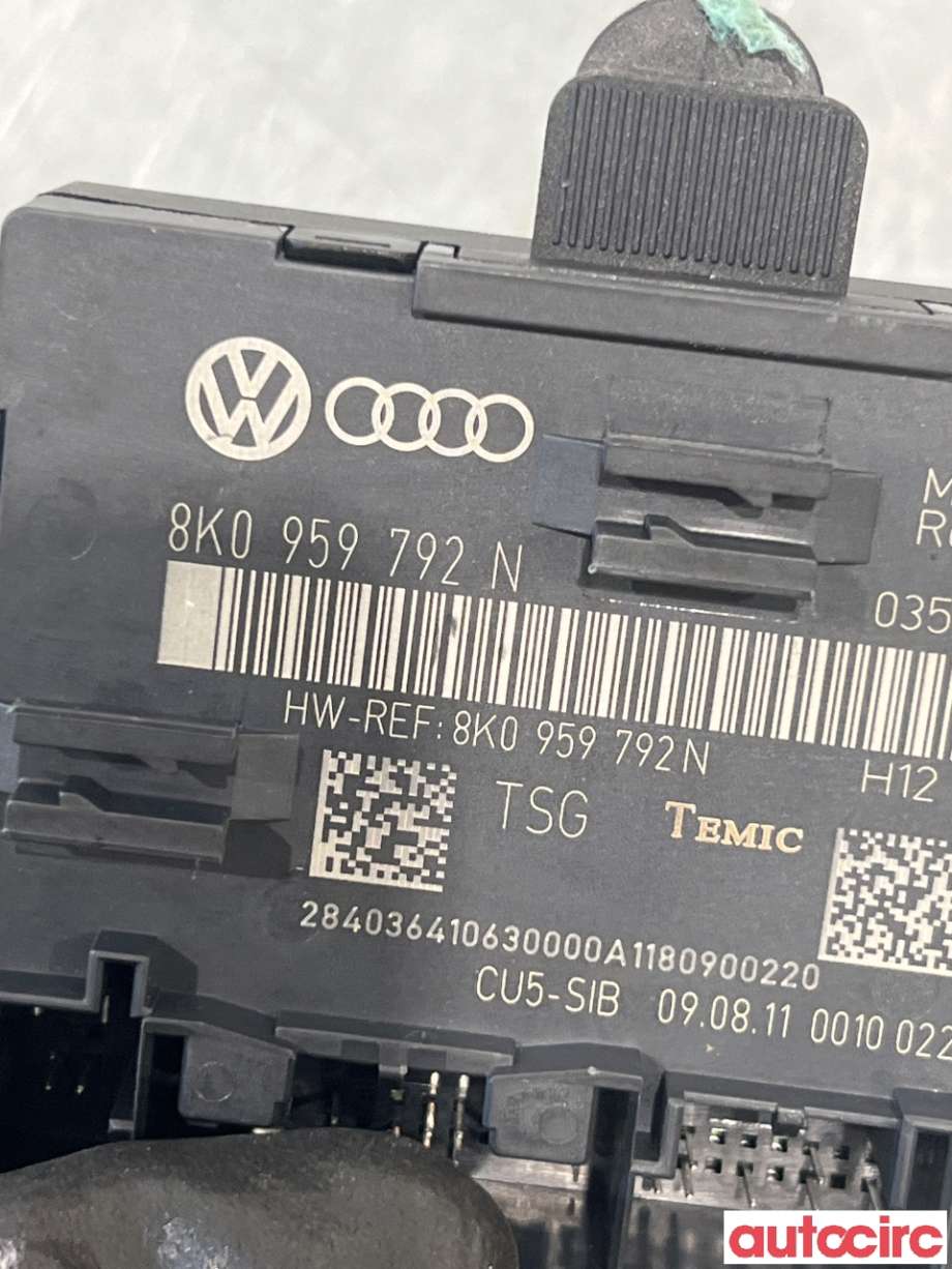 Styreenhet dør venstre foran til Audi A4 2007-2014 (Type IV) (B8) (B8) (AUDI|8K0959792M||8K0959792N)