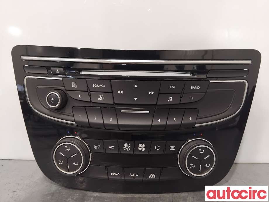 Varmeapparat betjening til Peugeot 508, 2011-2014 (Type I, Fase 1)  (PEUGEOT|98023793XZ)