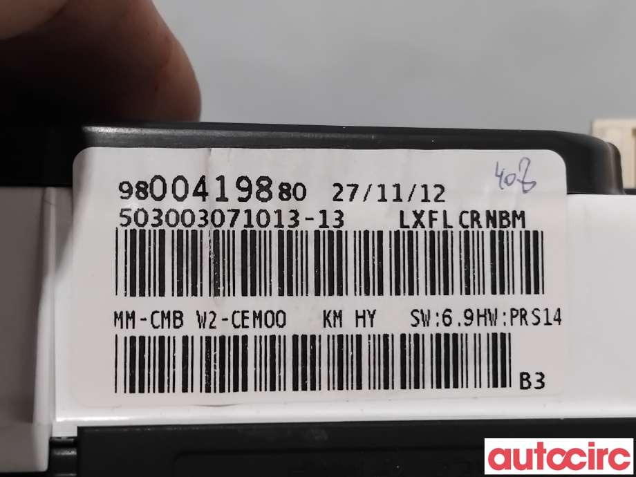 Instrumentpanel til Peugeot 508 2011-2014 (Type I, Fase 1)  (PEUGEOT|9674477280|9800419880|9822726080)
