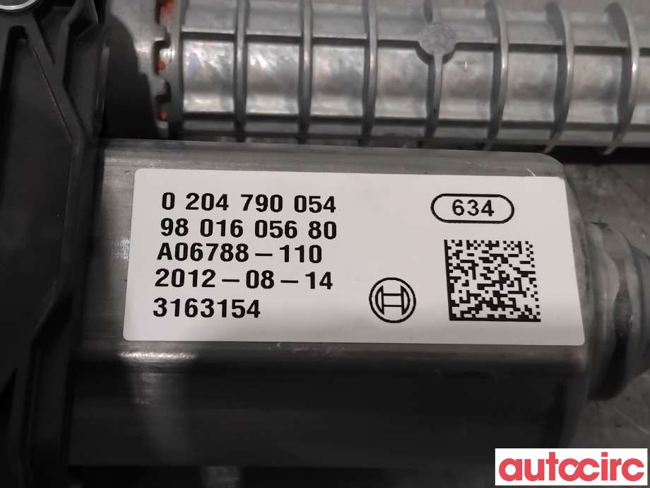 Håndbrekk/parkbrems elektrisk, fra bakstilling til Peugeot 508 2011-2014 (Type I, Fase 1)  (PEUGEOT|1607489080|0204790054|9801605680)