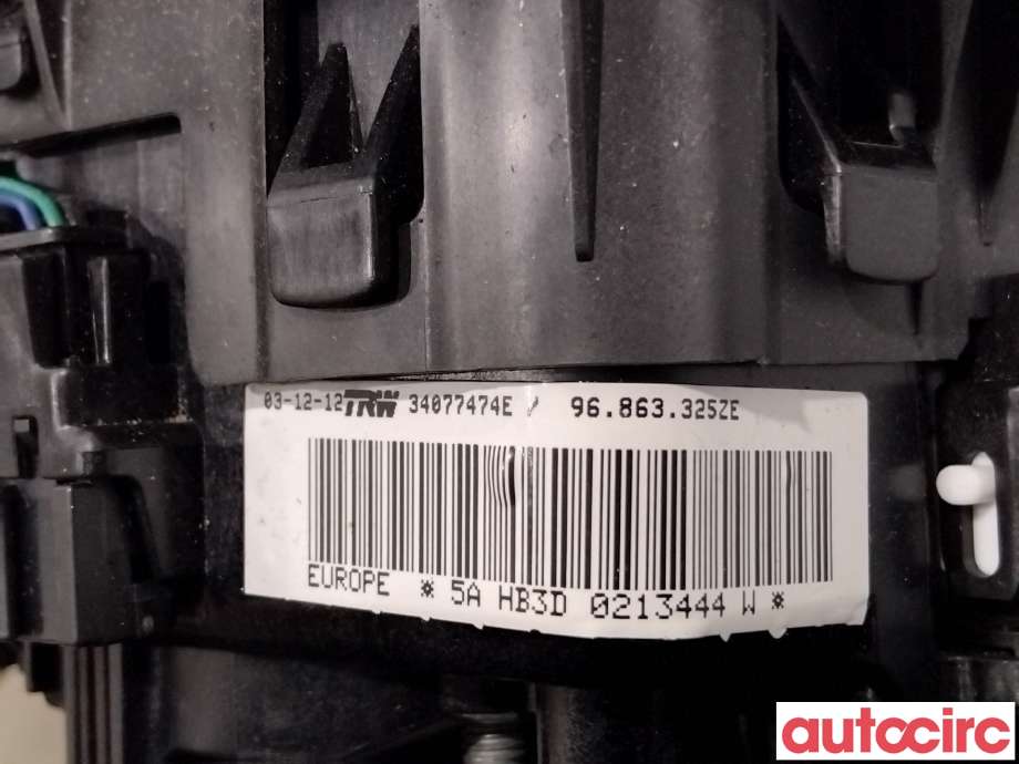 Airbag rattpute til Peugeot 508 2011-2014 (Type I, Fase 1)  (PEUGEOT|4112QG|34077474E|96863325ZE)