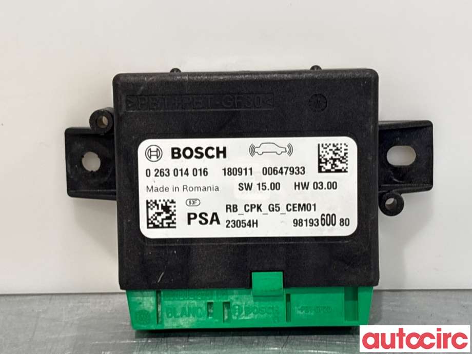 Styreenhet parkering til Peugeot 5008 2017-->> (Type II) (PEUGEOT|1623123480|0263014016|9819360080)