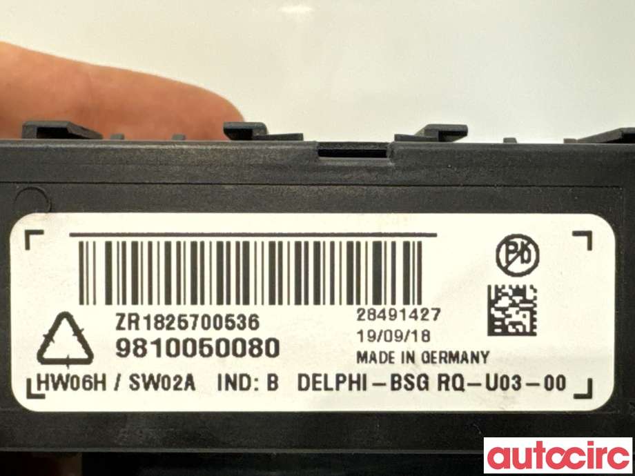 Styreenhet hengerfeste til Peugeot 5008 2017-->> (Type II) (PEUGEOT|9810050080|28491427|9837167080)