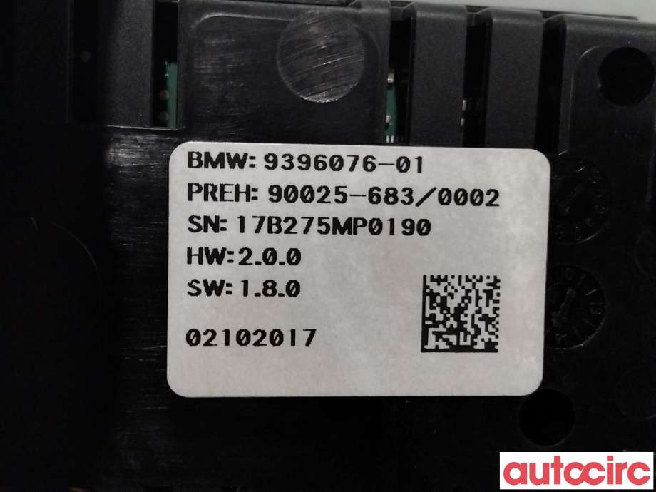 Varmeapparat betjening til BMW X5 2013-2018 (F15) (F15) (BMW|64119396076|90025-683|9396076)