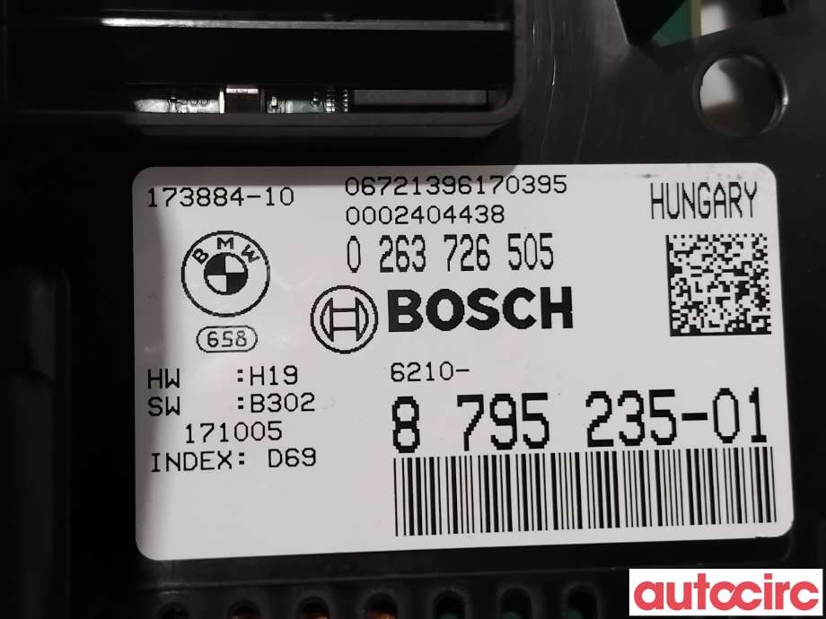 Instrumentpanel til BMW X5 2013-2018 (F15) (F15) (BMW|62108795235|0263726505|6210-8795235)