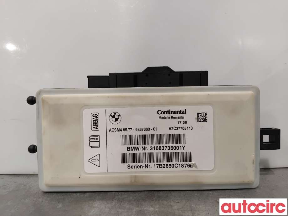 Airbag elektronikk til BMW X5 2013-2018 (F15) (F15) (BMW|65777911608|A2C37765110|6577-6837360)