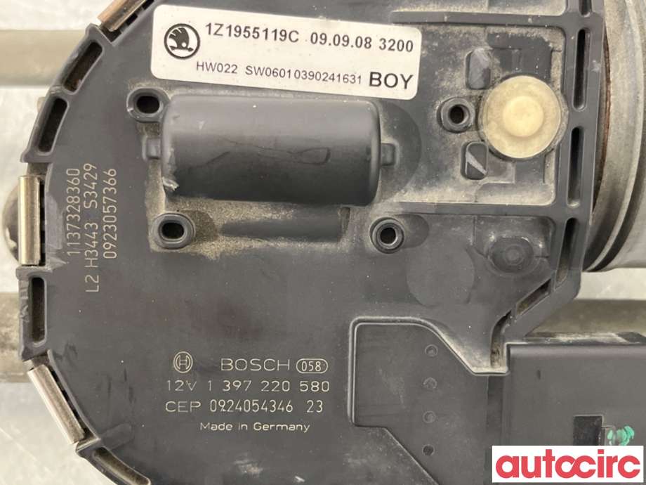 Viskermotor frontrute til Škoda Octavia 2009-2013 (Type II, Fase 2)  (SKODA|1Z1955119C|1397220580|1Z1955119D)