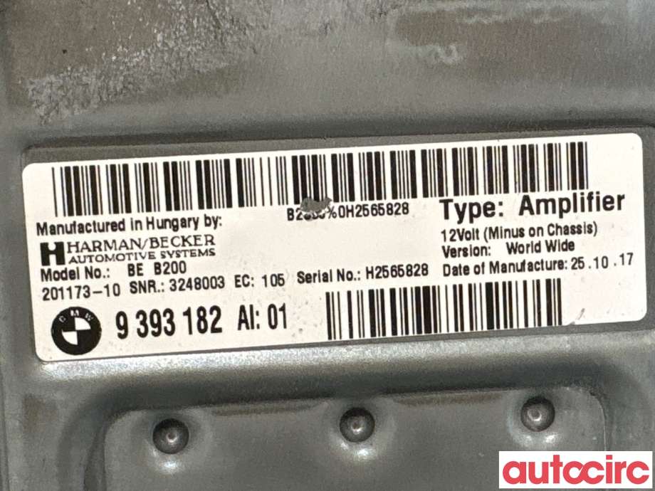 Bilstereo forsterker til BMW X5 2013-2018 (F15) (F15) (BMW|65129393182|BEB200|9393182)