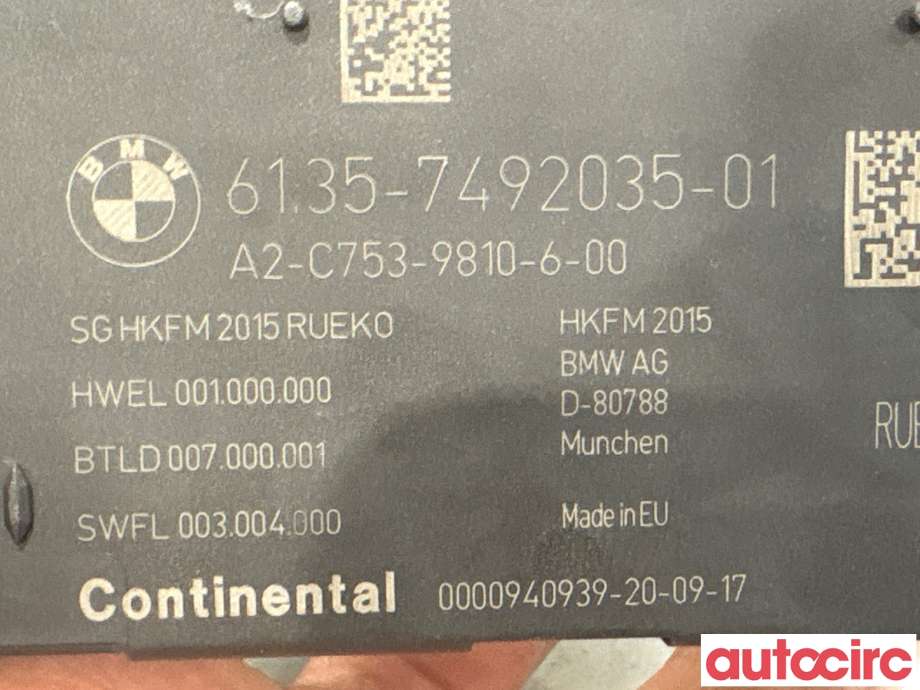 Styreenhet elektrisk bakluke til BMW X5 2013-2018 (F15) (F15) (BMW|61359451483|A2-C753-9810-6-00|6135-7492035)