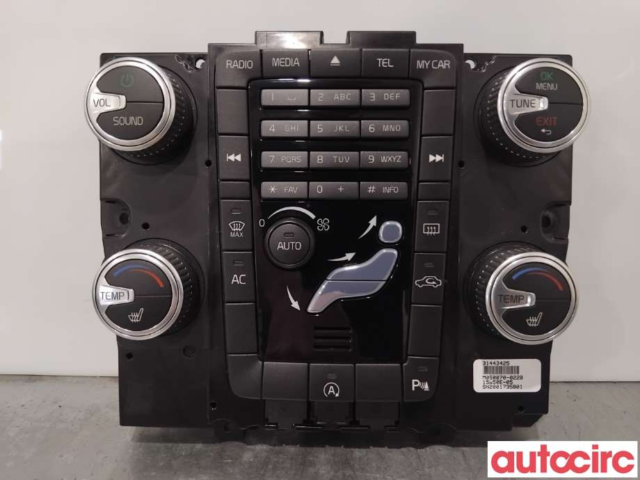 Varmeapparat betjening til Volvo V60/V60 CC 2013-2018 (Type I, Fase 2) (VOLVO|31443425|)