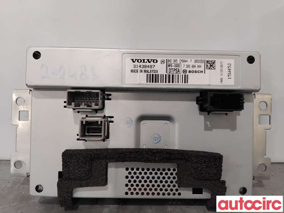 Multimedia display (MCU - Media Controller Unit) til Volvo V60/V60 CC 2013-2018 (Type I, Fase 2)  (VOLVO|36001981|7505800044|31357077)
