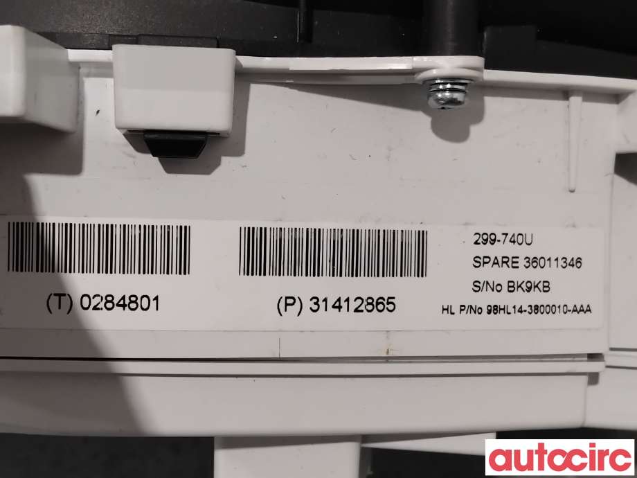 Instrumentpanel til Volvo V60/V60 CC 2013-2018 (Type I, Fase 2)  (VOLVO|36003010|299-740U|36011346)