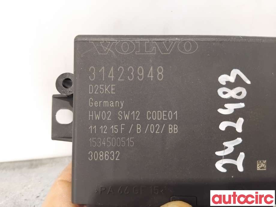 Styreenhet parkering til Volvo V60/V60 CC 2013-2018 (Type I, Fase 2)  (VOLVO|31423948|308632)