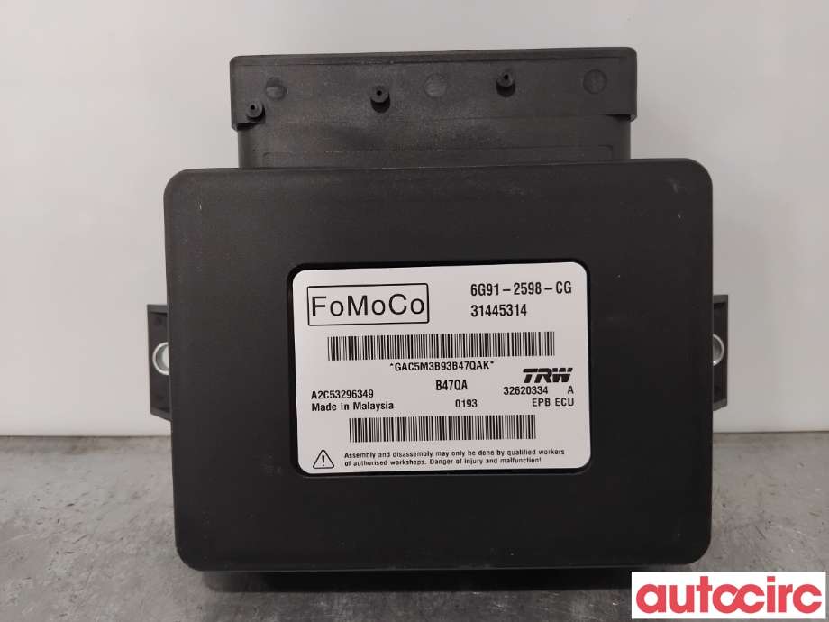 Styreenhet elektrisk parkbrems (EPB - Electric Parking Brake) til Volvo V60/V60 CC 2013-2018 (Type I, Fase 2) (VOLVO|31445314|A2C53296349)