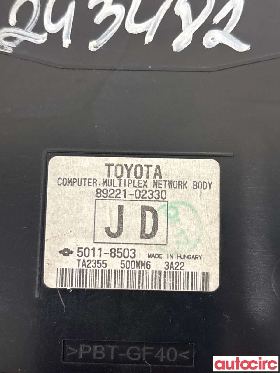 Styreenhet diverse til Toyota Auris 2013-2015 (Type II, Fase 1) (TOYOTA|8922002020||89221-02330)