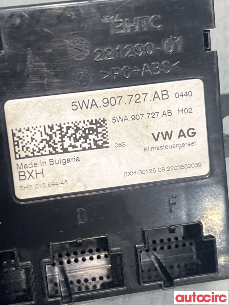 Styreenhet klima/aircondition til VW Caddy 2020-->> (Type IV)  (VOLKSWAGEN|5WA907727AB|)