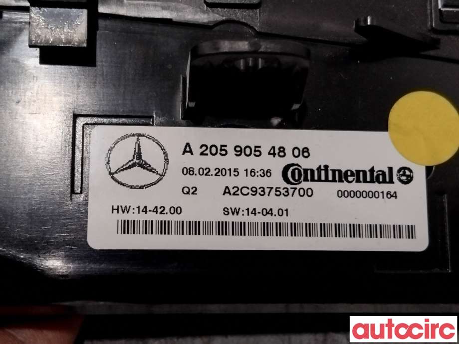 Varmeapparat betjening til Mercedes C-Klasse 2014-2018 (Fase 1) (W205) (W205) (MERCEDES|A2059058913|A2C93753700|A2059054315)