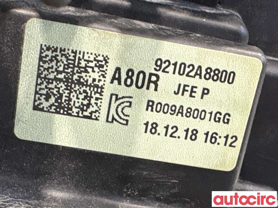 Frontlykt høyre halogen til Kia Optima 2017-2020 (KIA|92102A8800|)