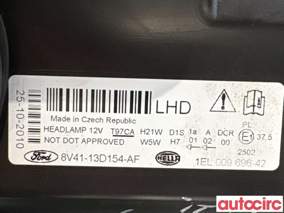 Frontlykt høyre halogen til Ford Kuga 2008-2012 (Type I) (FORD|1590741|1EL009696-42|8V41-13D154-AF)