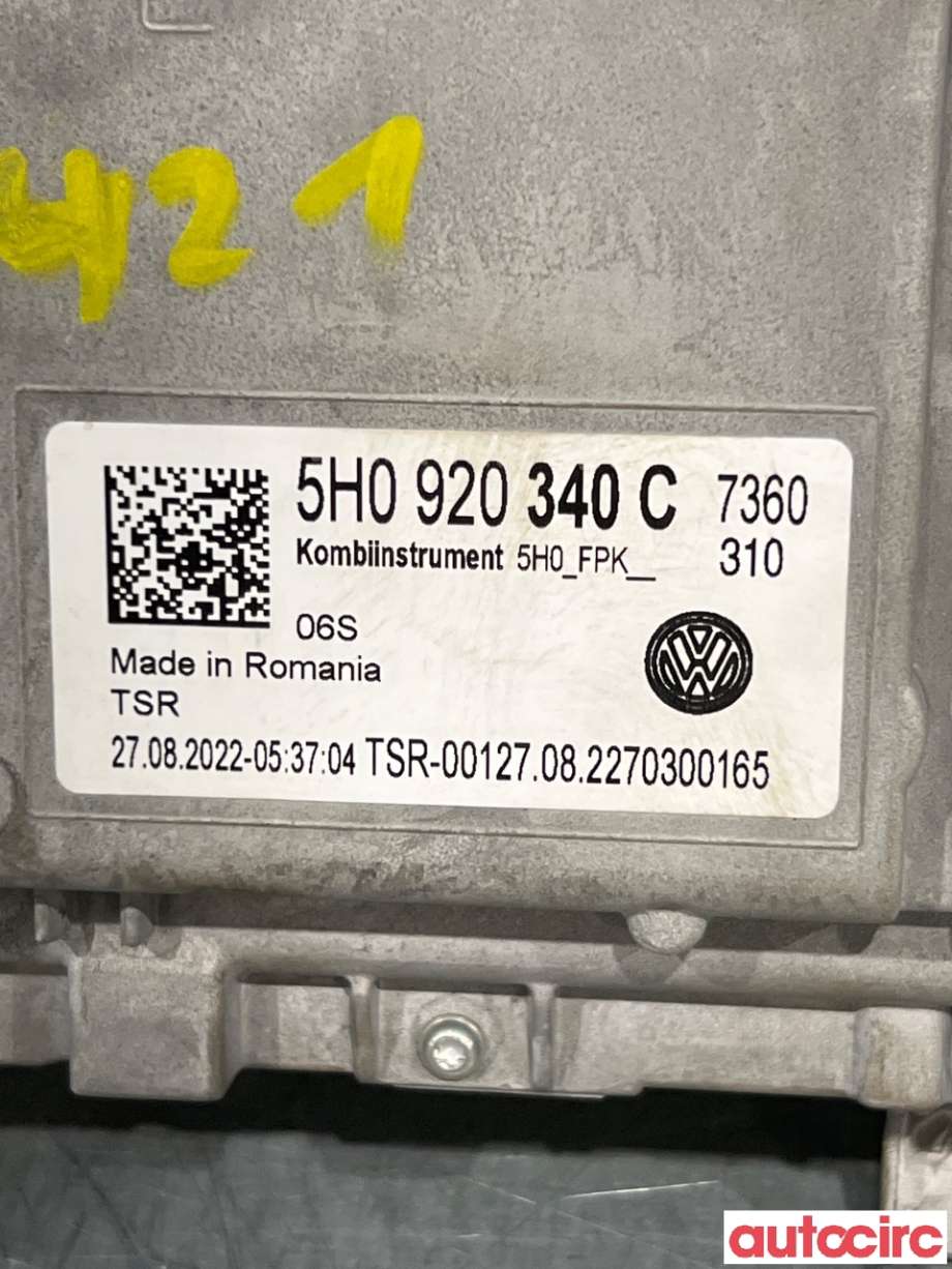 Instrumentpanel til VW Caddy 2020-->> (Type IV) (VOLKSWAGEN|5H0920340C|)