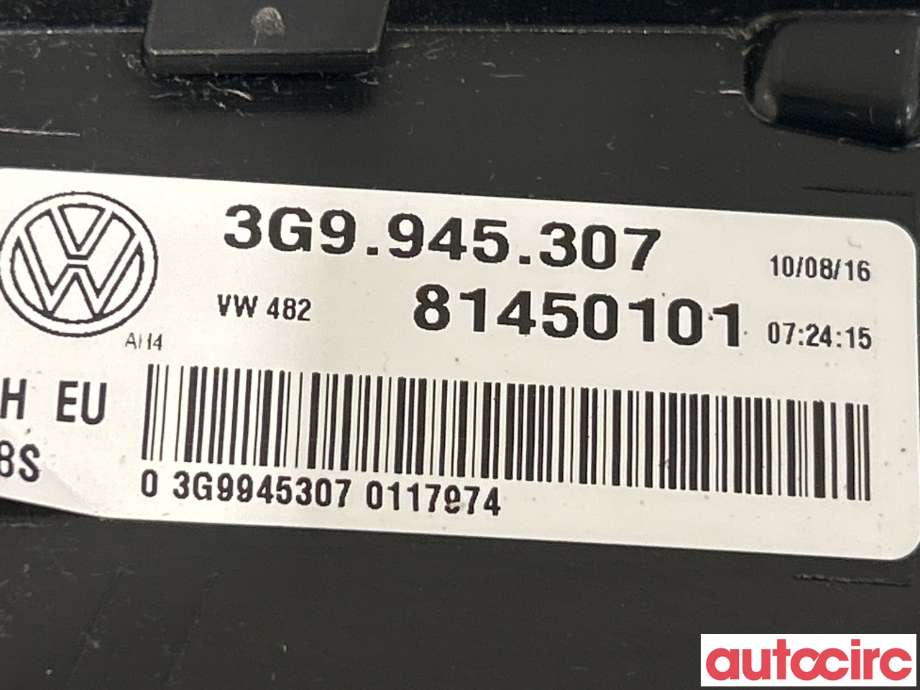 Baklykt venstre indre til VW Passat 2015-2019 (Fase 1) (B8) (B8) (VOLKSWAGEN|3G9945307D|81450101|3G9945307)