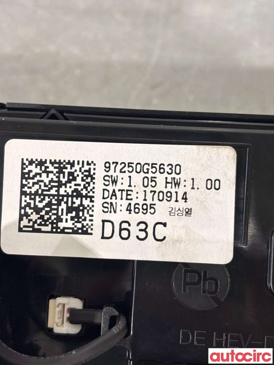 Varmeapparat betjening til Kia Niro 2016-2021 (KIA|97250G5630CA||97250G5630)