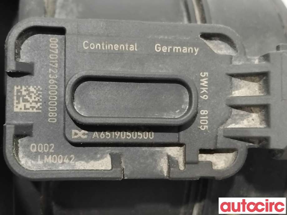 Luftmengde/luftmassemåler til Mercedes Sprinter 2013-2018 (Fase 2) (906) (906) (MERCEDES|A6519050500|5WK98105|A6549053500)
