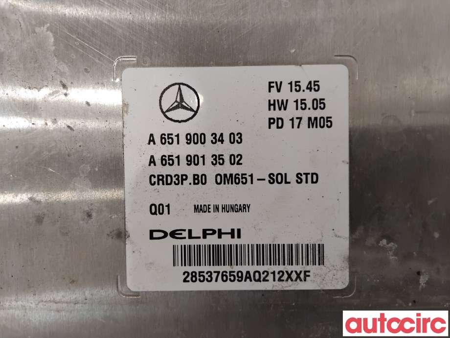 Styreenhet motor til Mercedes Sprinter 2013-2018 (Fase 2) (906) (906) (MERCEDES|A6519003403|28537659)