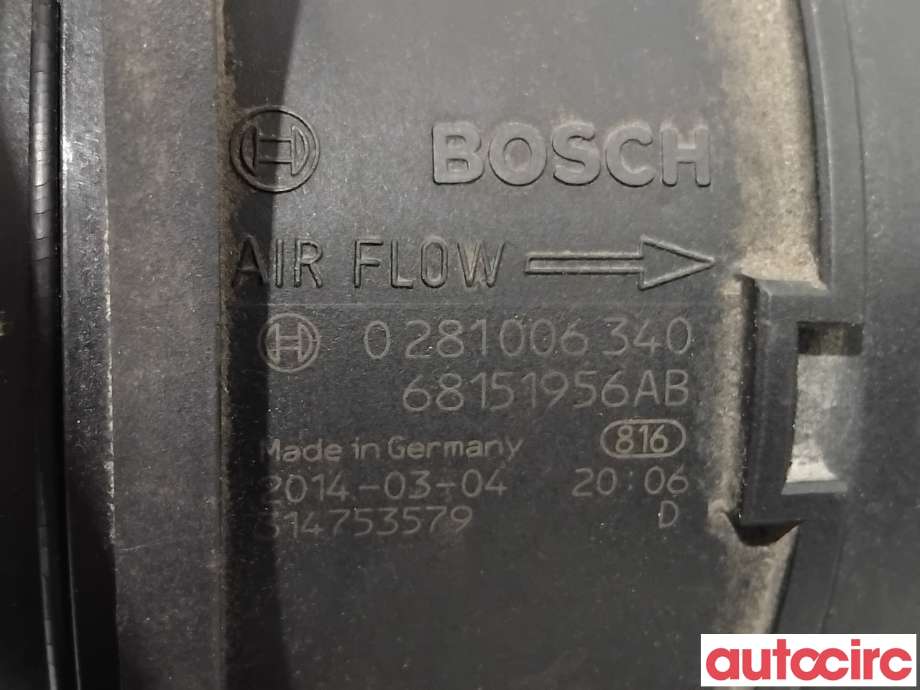 Luftmengde/luftmassemåler til Dodge RAM 2009-2018 (Type IV) (DODGE|68151956AB|0281006340)