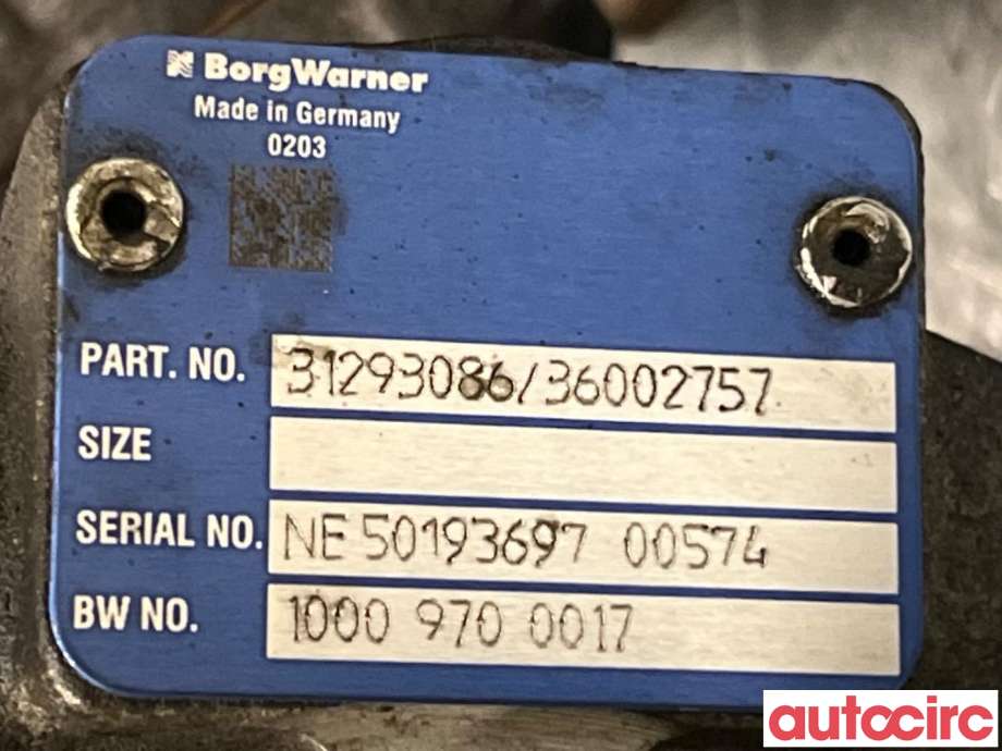 Turbo til Volvo XC70 2008-2013 (Type II, Fase 1)  (VOLVO|36012552|10009700017|36002757)