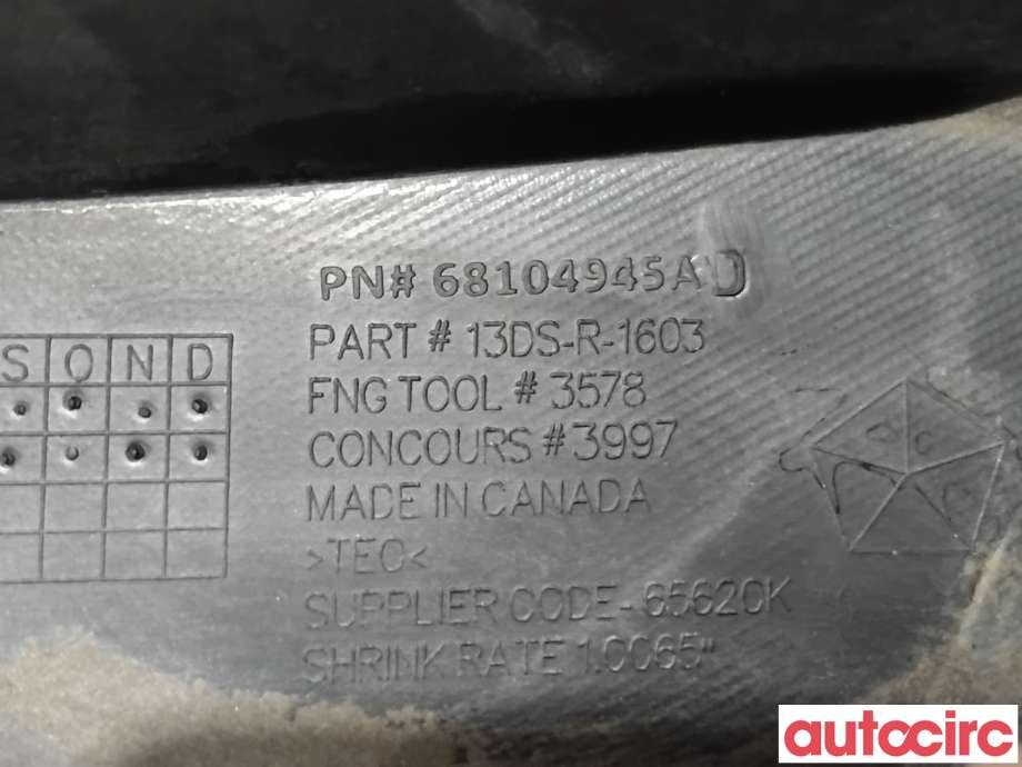 Diverse deler til Dodge RAM 2009-2018 (Type IV)  (DODGE|68104945AD|)