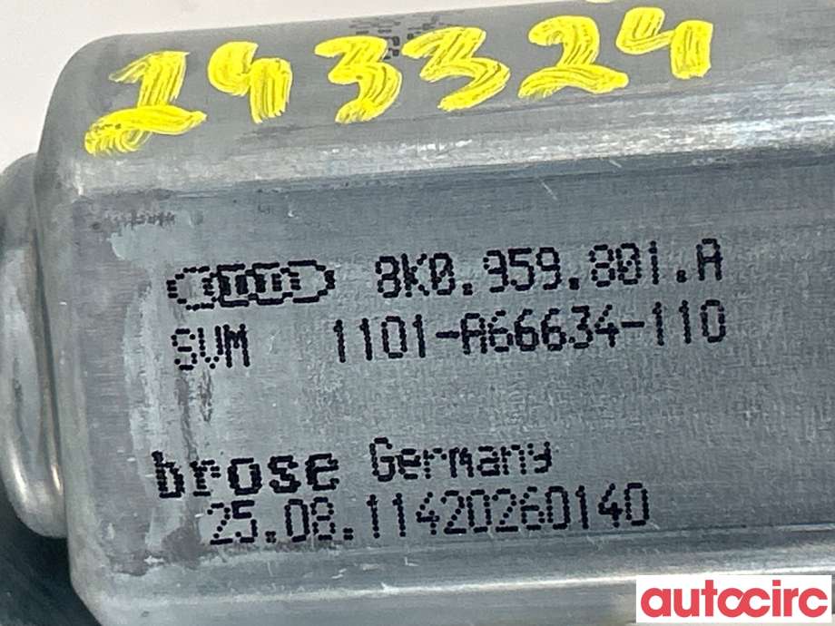 Ruteheis venstre foran til Audi A4 2007-2014 (Type IV) (B8) (B8) (AUDI|8T0959801B|1101-A66634-110|8K0959801A)