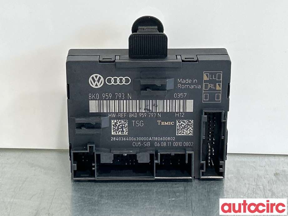 Styreenhet dør venstre foran til Audi A4 2007-2014 (Type IV) (B8) (B8) (AUDI|8K0959793M||8K0959793N)