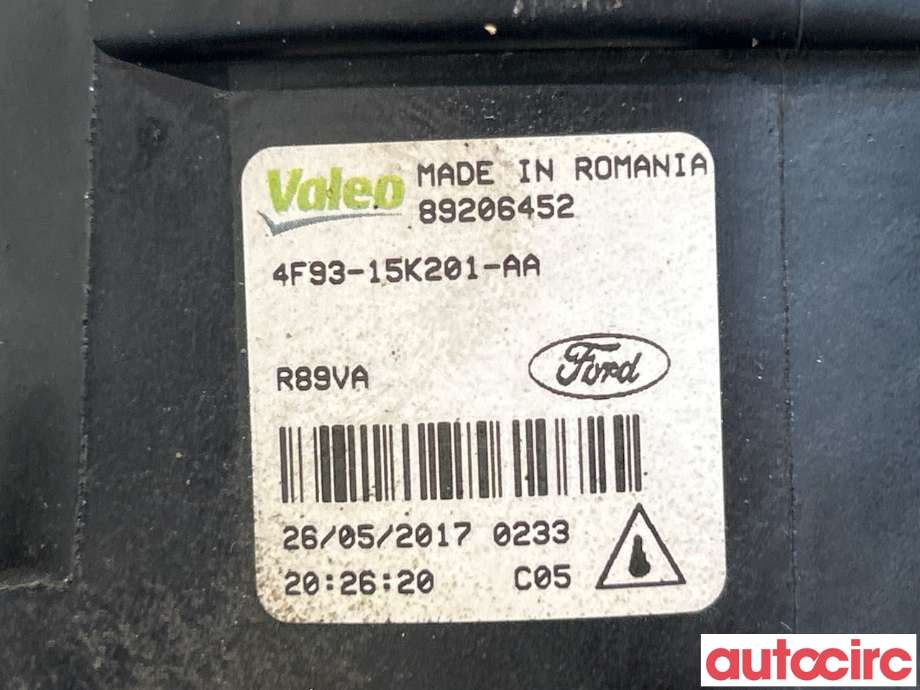 Tåkelykt høyre foran til Ford Transit Custom 2013-2023 (Type I) (FORD|4550597|89206452|4F93-15K201-AA)