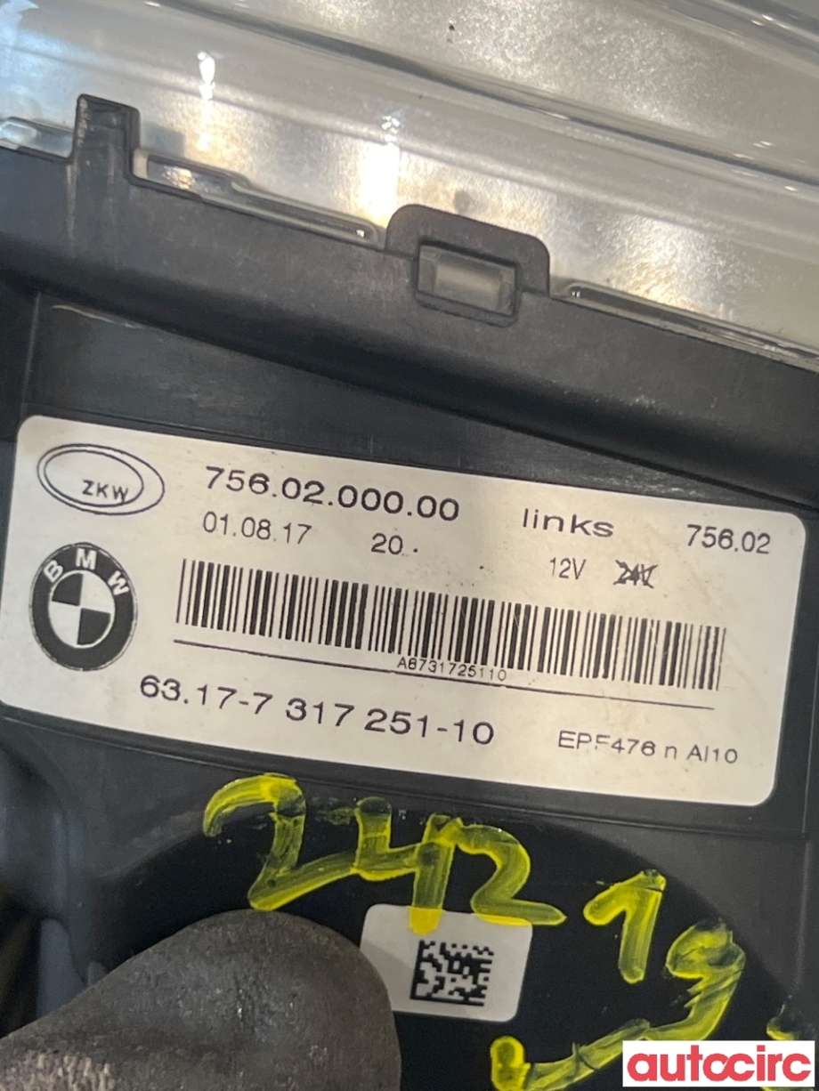 Tåkelykt venstre foran til BMW X5 2013-2018 (F15) (F15) (BMW|63177317251|)