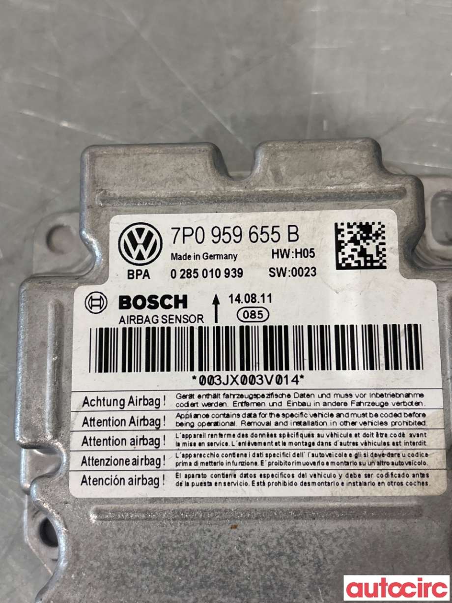 Airbag elektronikk til Porsche Cayenne 2010-2017 (92A) (92A) (PORSCHE|95861820103|0285010939|8P0959655B)